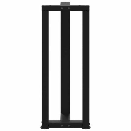 Konsolbordsben T-formade 2 st svarta 38x25x(72-73) cm stål
