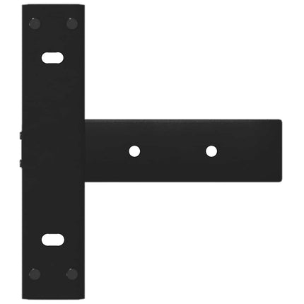 Konsolbordsben T-formade 2 st svarta 38x25x(72-73) cm stål