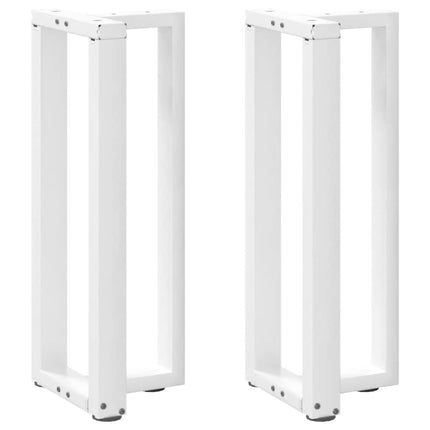 Konsolbordsben T-formade 2 st vita 38x25x(72-73) cm stål
