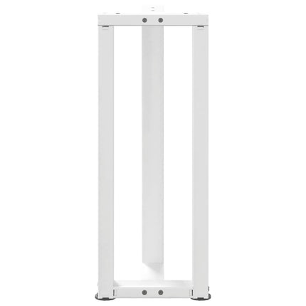 Konsolbordsben T-formade 2 st vita 38x25x(72-73) cm stål