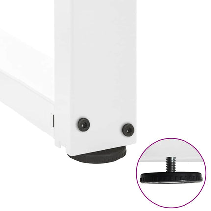 Konsolbordsben T-formade 2 st vita 38x25x(72-73) cm stål