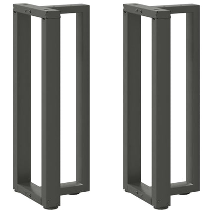 Konsolbordsben T-formade 2 st antracit 38x25x(72-73) cm stål