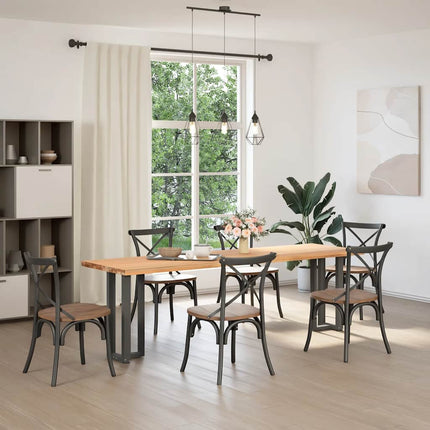 Konsolbordsben T-formade 2 st antracit 38x25x(72-73) cm stål