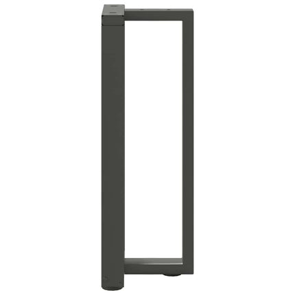 Konsolbordsben T-formade 2 st antracit 38x25x(72-73) cm stål