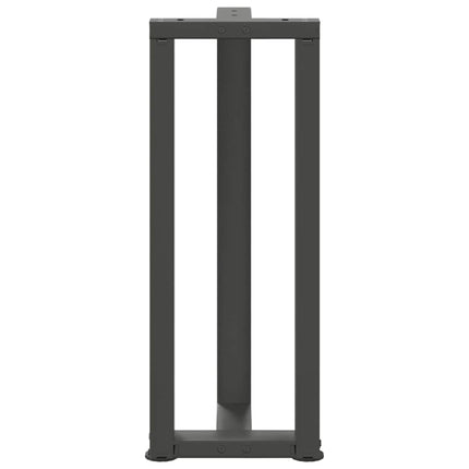 Konsolbordsben T-formade 2 st antracit 38x25x(72-73) cm stål