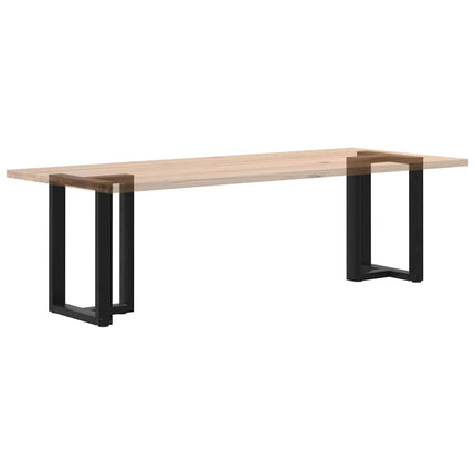 Matbordsben T-formade 2 st svarta 50x35x(72-73) cm stål