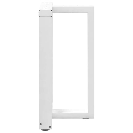 Matbordsben T-formade 2 st vita 50x35x(72-73) cm stål