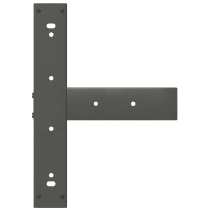 Matbordsben T-formade 2 st antracit 50x35x(72-73) cm stål