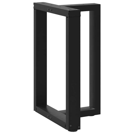 Matbordsben T-formade 2 st svarta 60x35x(72-73) cm stål