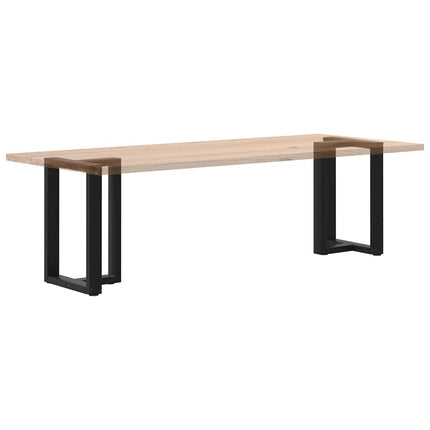 Matbordsben T-formade 2 st svarta 60x35x(72-73) cm stål