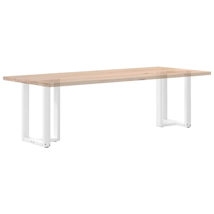 Matbordsben T-formade 2 st vita 60x35x(72-73) cm stål