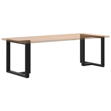 Matbordsben T-formade 2 st svarta 70x35x(72-73) cm stål