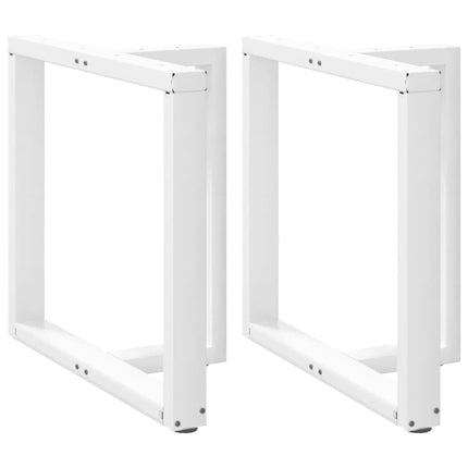 Matbordsben T-formade 2 st vita 70x35x(72-73) cm stål