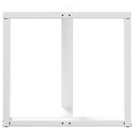 Matbordsben T-formade 2 st vita 70x35x(72-73) cm stål