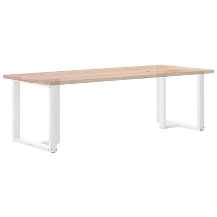 Matbordsben T-formade 2 st vita 70x35x(72-73) cm stål