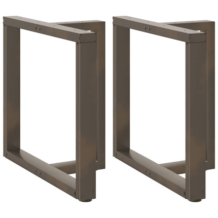 Matbordsben T-formade 2 st svarta 70x35x(72-73) cm stål