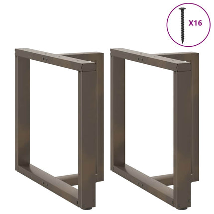 Matbordsben T-formade 2 st svarta 70x35x(72-73) cm stål
