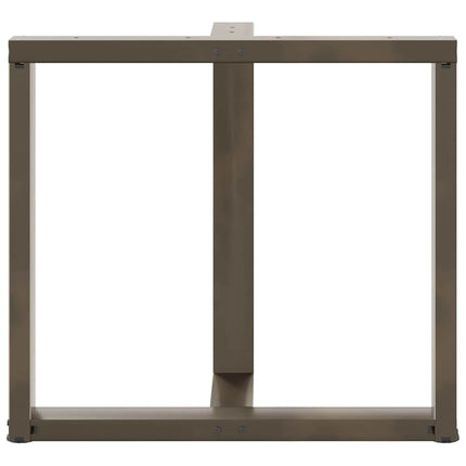 Matbordsben T-formade 2 st svarta 70x35x(72-73) cm stål