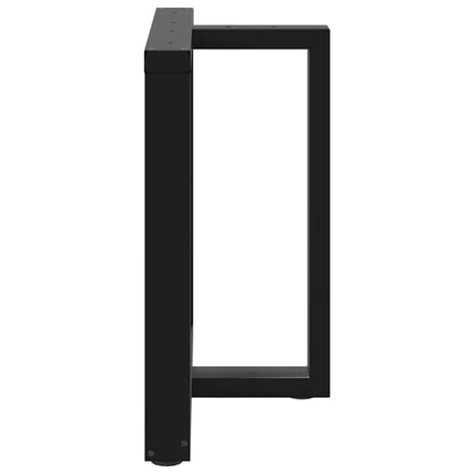 Matbordsben T-formade 2 st svarta 80x35x(72-73) cm stål