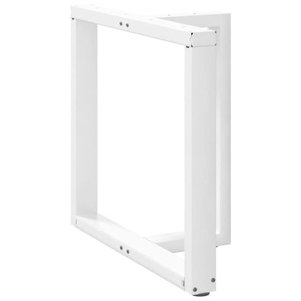 Matbordsben T-formade 2 st vita 80x35x(72-73) cm stål