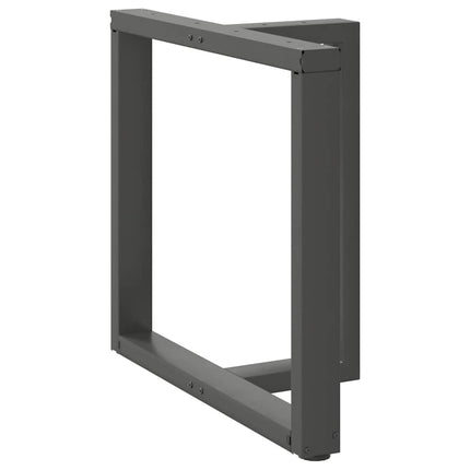 Matbordsben T-formade 2 st antracit 80x35x(72-73) cm stål