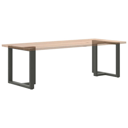 Matbordsben T-formade 2 st antracit 80x35x(72-73) cm stål
