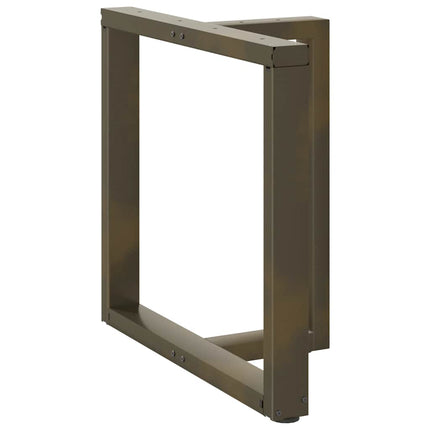Matbordsben T-formade 2 st svarta 80x35x(72-73) cm stål