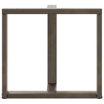 Matbordsben T-formade 2 st svarta 80x35x(72-73) cm stål