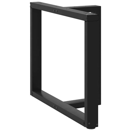 Matbordsben T-formade 2 st svarta 90x35x(72-73) cm stål