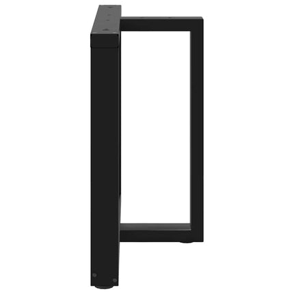 Matbordsben T-formade 2 st svarta 90x35x(72-73) cm stål