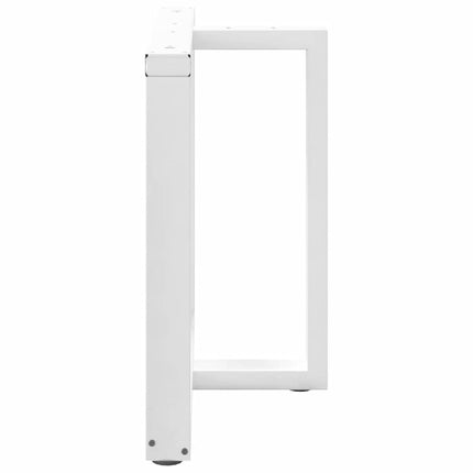 Matbordsben T-formade 2 st vita 90x35x(72-73) cm stål