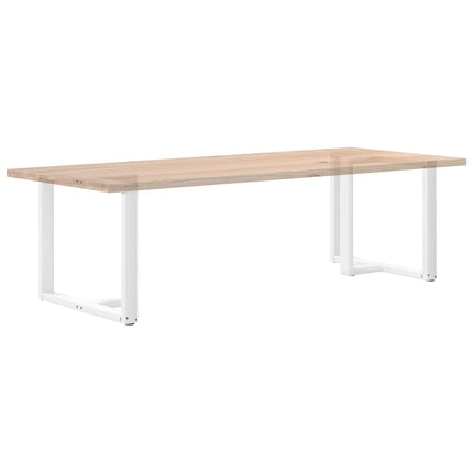 Matbordsben T-formade 2 st vita 90x35x(72-73) cm stål