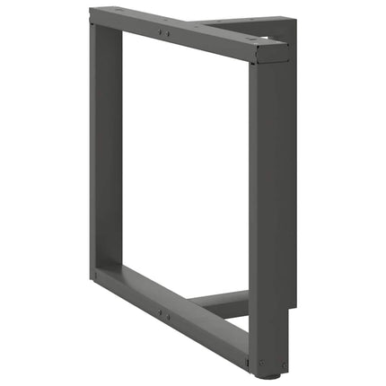 Matbordsben T-formade 2 st antracit 90x35x(72-73) cm stål