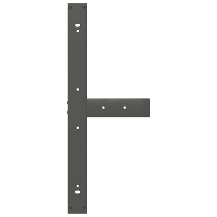 Matbordsben T-formade 2 st antracit 90x35x(72-73) cm stål