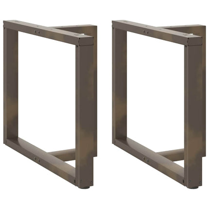 Matbordsben T-formade 2 st svarta 90x35x(72-73) cm stål
