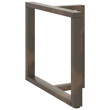 Matbordsben T-formade 2 st svarta 90x35x(72-73) cm stål