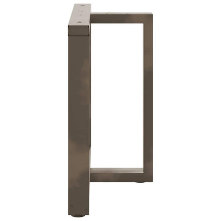 Matbordsben T-formade 2 st svarta 90x35x(72-73) cm stål