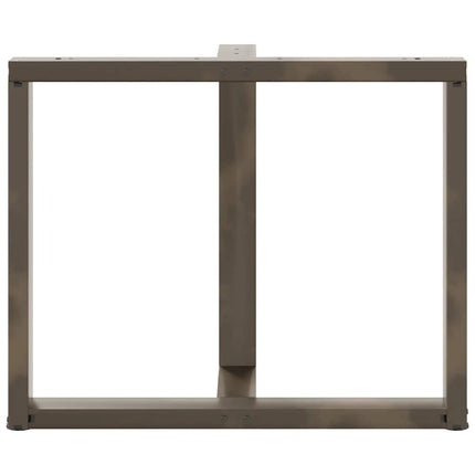Matbordsben T-formade 2 st svarta 90x35x(72-73) cm stål