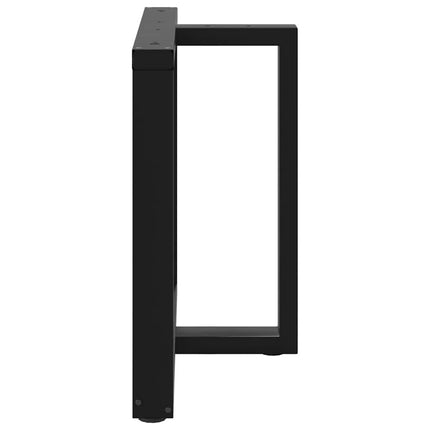 Matbordsben T-formade 2 st svarta 100x35x(72-73) cm stål