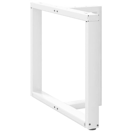 Matbordsben T-formade 2 st vita 100x35x(72-73) cm stål