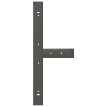 Matbordsben T-formade 2 st antracit 100x35x(72-73) cm stål