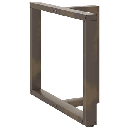Matbordsben T-formade 2 st svarta 100x35x(72-73) cm stål