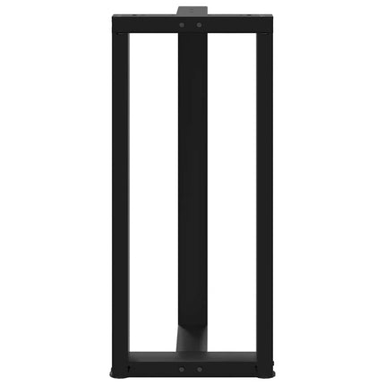 Barbordsben T-formade 2 st svarta 40x35x(90-91) cm stål