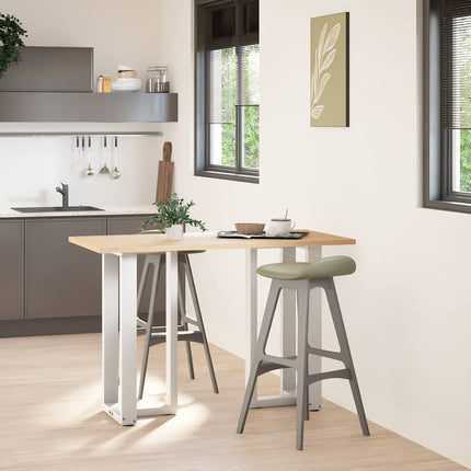 Barbordsben T-formade 2 st vita 40x35x(90-91) cm stål