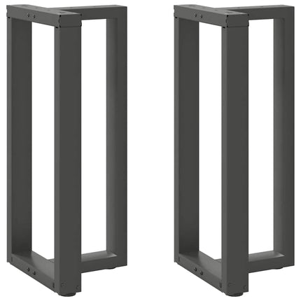 Barbordsben T-formade 2 st antracit 40x35x(90-91) cm stål