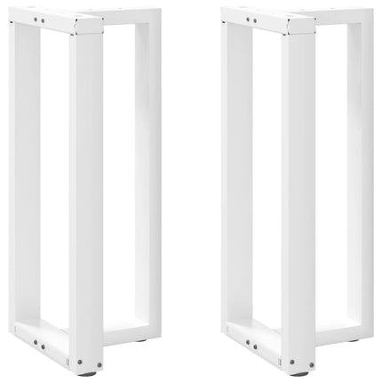 Barbordsben T-formade 2 st vita 50x35x(90-91) cm stål