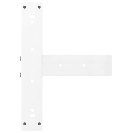Barbordsben T-formade 2 st vita 50x35x(90-91) cm stål
