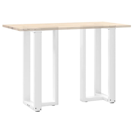 Barbordsben T-formade 2 st vita 50x35x(90-91) cm stål