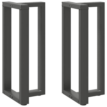 Barbordsben T-formade 2 st antracit 50x35x(90-91) cm stål