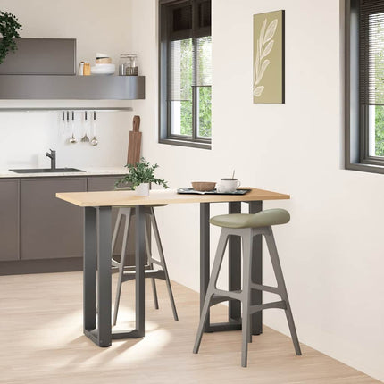 Barbordsben T-formade 2 st antracit 50x35x(90-91) cm stål